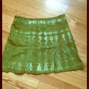 Unique hand-painted mini skirt